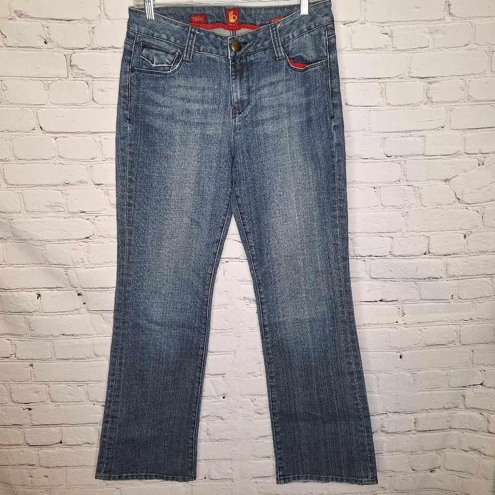Sasson Ooh La La Vintage Bootcut Boogie Embellished Pockets High Rise Jeans Sz 8 - Picture 1 of 11
